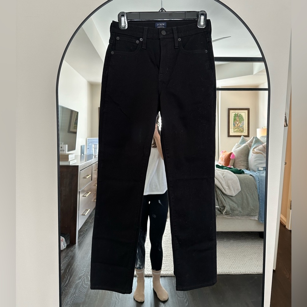 J. Crew Essentail Straight Black Jeans